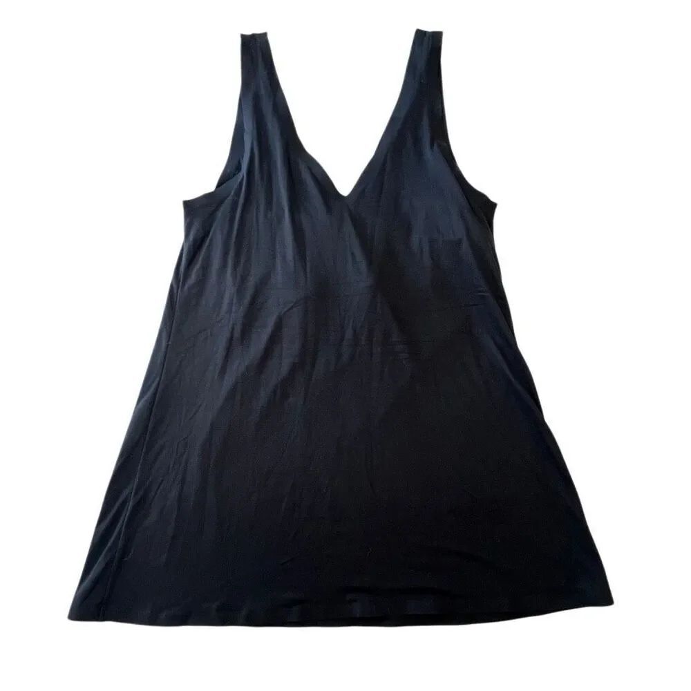 SOMA Women's Enbliss V-Neck Lightweight Smoothing Tank Top Black Small